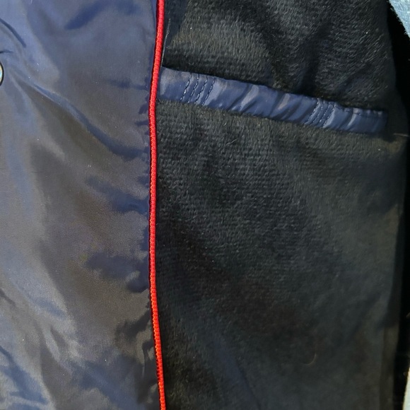 DE-NIKO Milano Men’s Lightweight Navy With Brown Trim Zip Up Jacket With Pockets - Picture 9 of 15